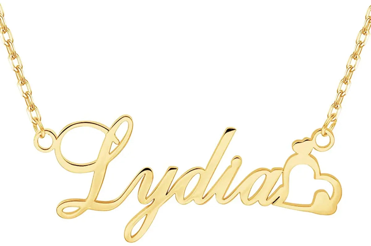 Fashion Custom Name Necklace for Women Gold Plated Nameplate Chain Necklace Jewelry Gift for Birthday