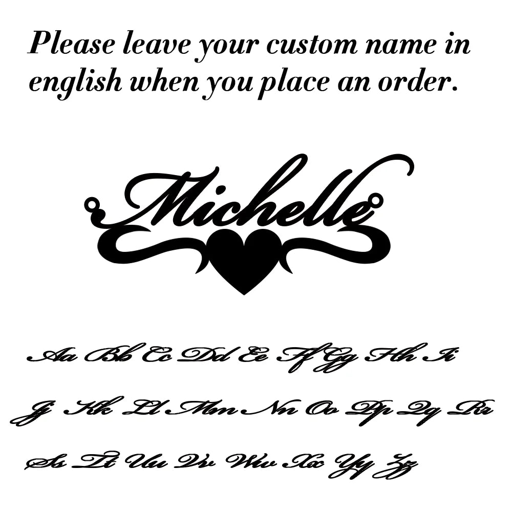 Heart Custom Necklace Name Personalized Mother Father Gift For Women Men Couple Stainless Steel Gold Color Pendant Chain Jewelry