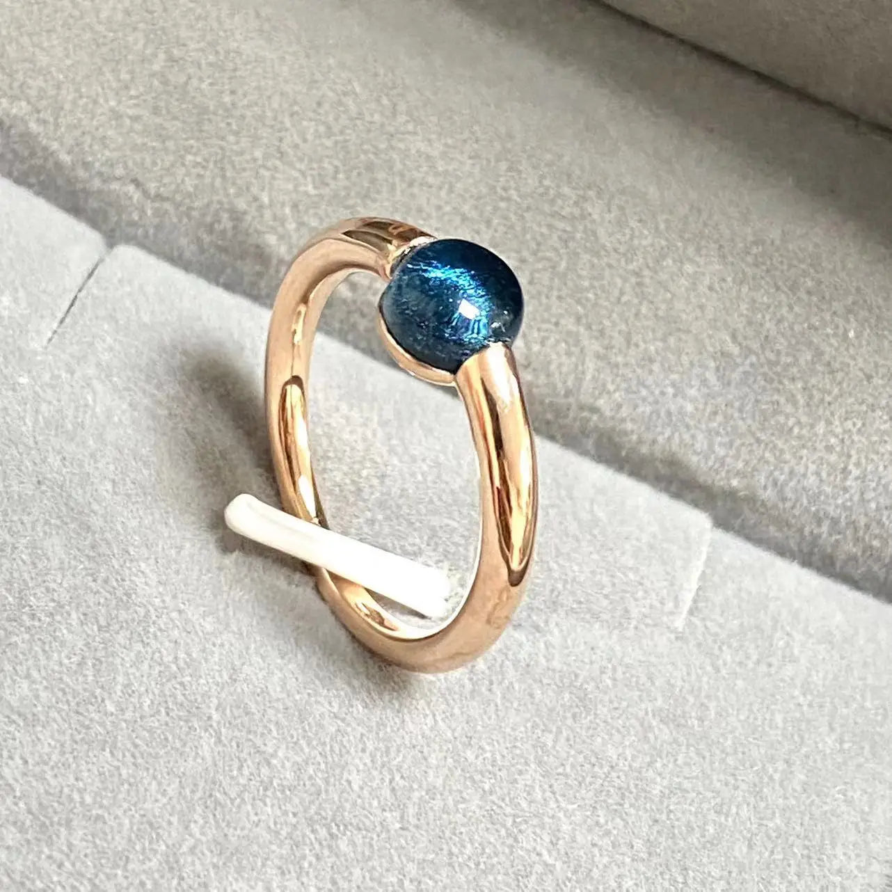 Ring New Simple Round Ring Starry Sky Style Ring Blue Crystal Ring For Women Fashion Jewelry Party Gift