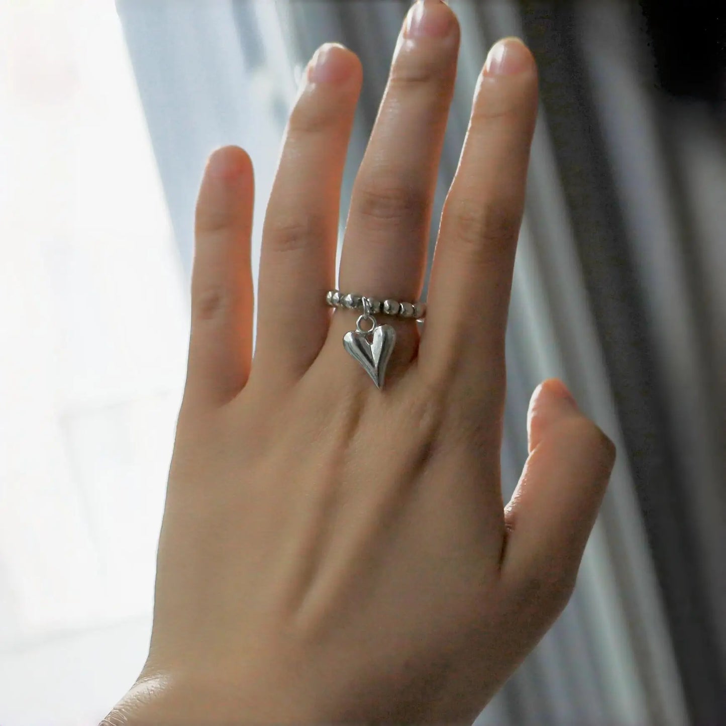 New Heart Beaded Necklace Bracelet Ring Women Boho Crystal Class Gravel Clavicle Chain Cool Y2K Choker Exquisite Fashion Jewelry