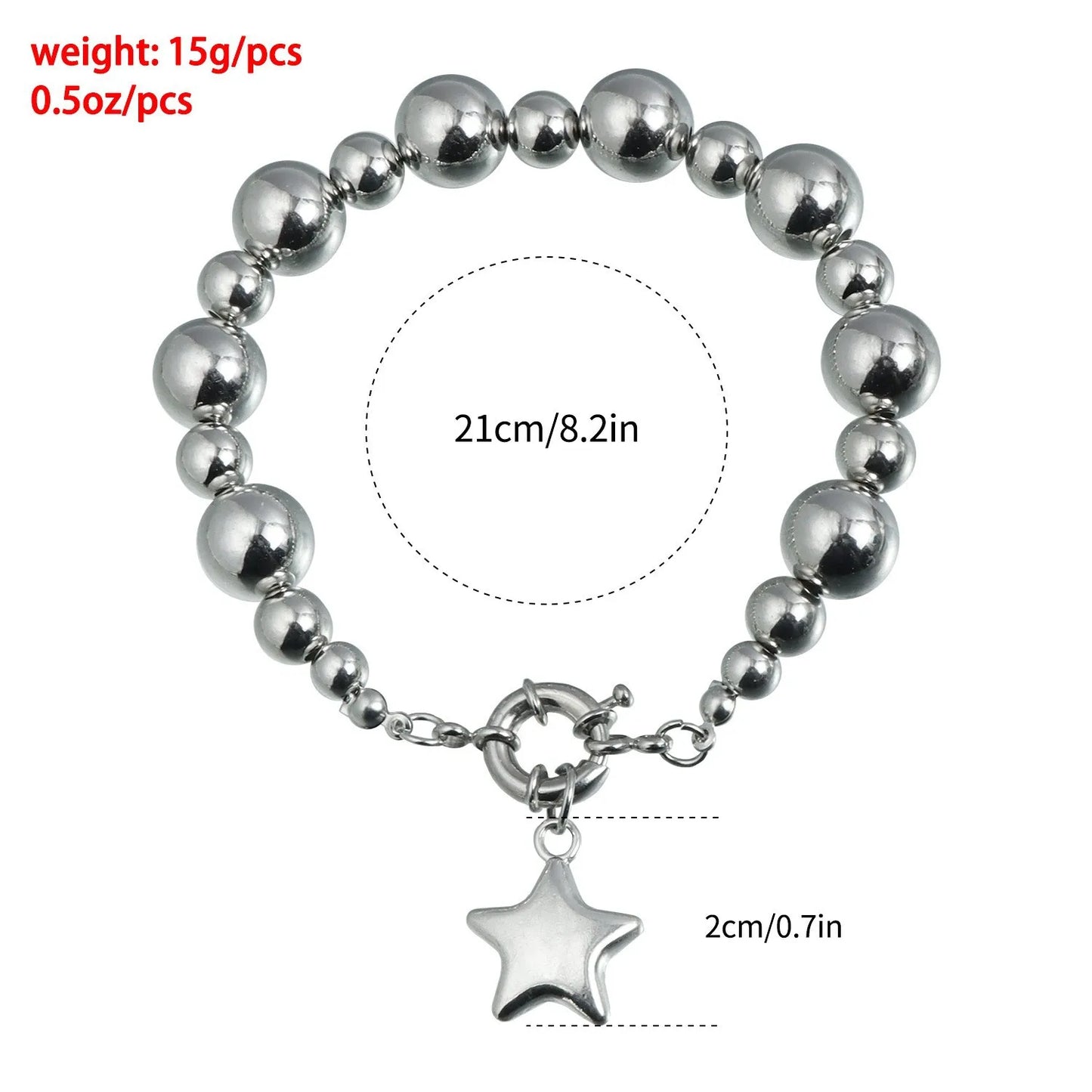 New Heart Beaded Necklace Bracelet Ring Women Boho Crystal Class Gravel Clavicle Chain Cool Y2K Choker Exquisite Fashion Jewelry