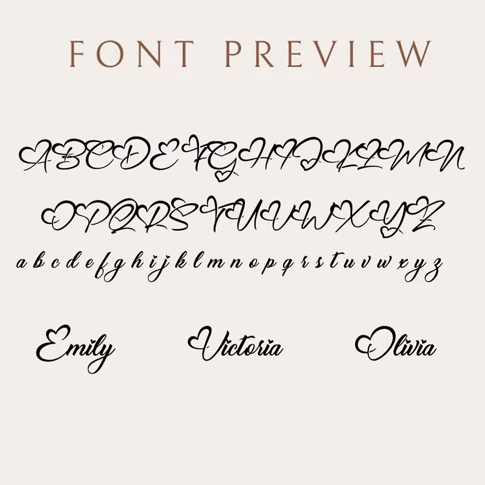 Custom Name Heart Necklace For Women Personalized Dainty Minimalism Jewelry in 18k Gold-Plating Kids Birthday Gift for Her