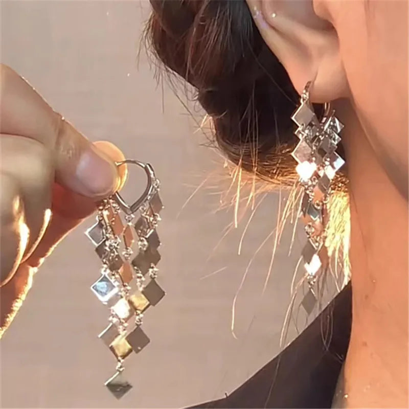 2026 New Fashion Trend Unique Design Elegant Delicate Love Rhombus Stud Earrings Women Jewelry Wedding Party Premium Gifts