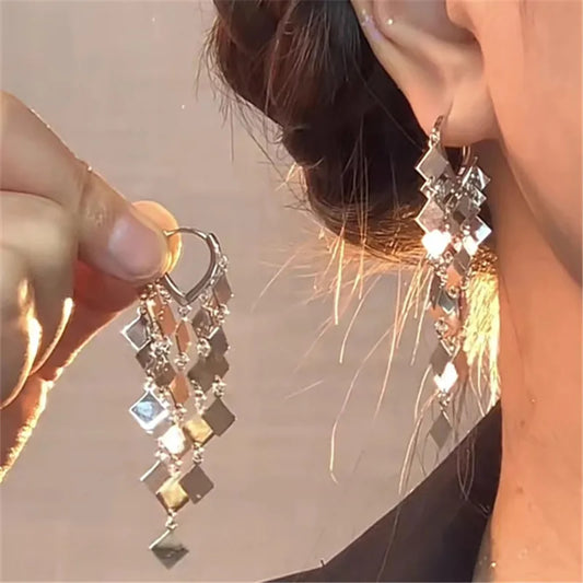 2026 New Fashion Trend Unique Design Elegant Delicate Love Rhombus Stud Earrings Women Jewelry Wedding Party Premium Gifts