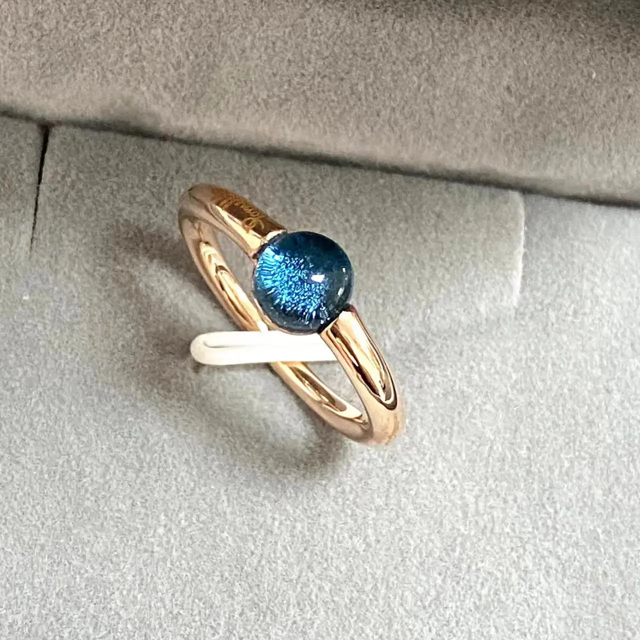 Ring New Simple Round Ring Starry Sky Style Ring Blue Crystal Ring For Women Fashion Jewelry Party Gift