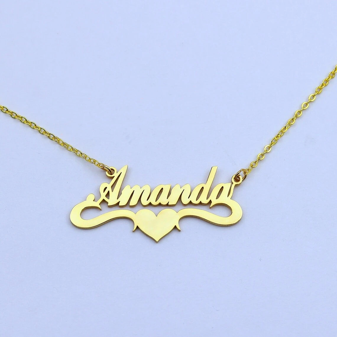 Custom Heart Name Necklace Women Girl Best Jewelry Stainless Steel Gold Color Personalized Nameplate Necklace Gifts For Her