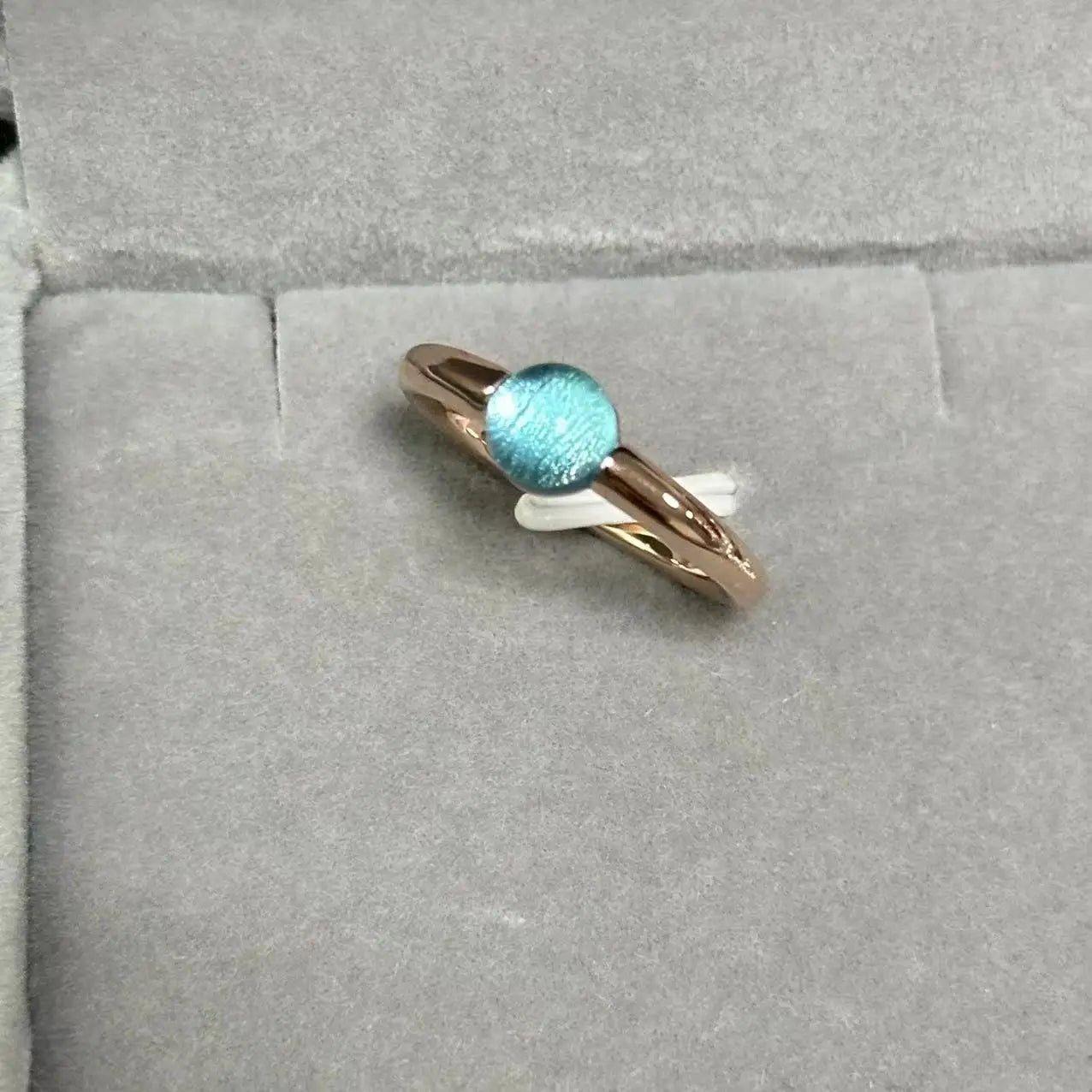 Ring New Simple Round Ring Starry Sky Style Ring Blue Crystal Ring For Women Fashion Jewelry Party Gift